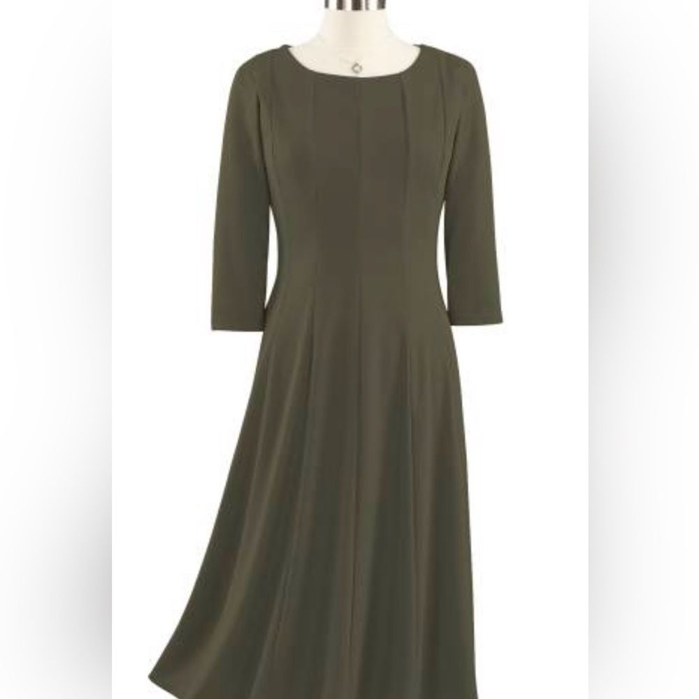 WOMEN’S PLUS FIT N’ FLARE PONTE DRESS BY NORTHSTYLE SIZE 1X